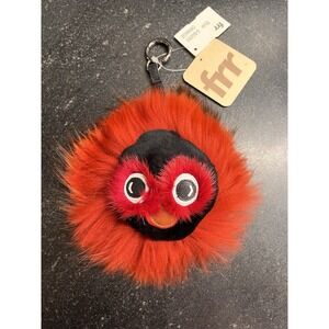 NWT FRR Canada Orange‎ Fur Monster Key Ring Purse Attachment